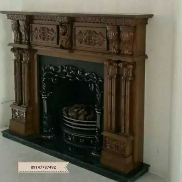 شومینه های کلاسیک(برقی،گازی،چدنی)با فرم چوب