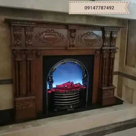 شومینه های کلاسیک(برقی،گازی،چدنی)با فرم چوب