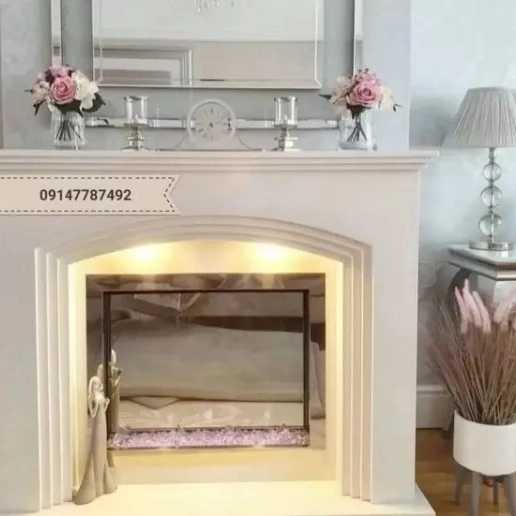 شومینه های کلاسیک(برقی،گازی،چدنی)با فرم چوب و سنگ