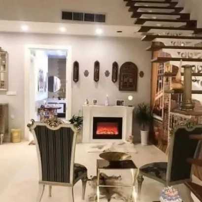 شومینه های کلاسیک(برقی،گازی،چدنی)با فرم چوب و سنگ
