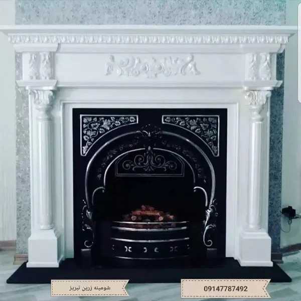 شومینه های کلاسیک(برقی،گازی،چدنی)با فرم چوب و سنگ