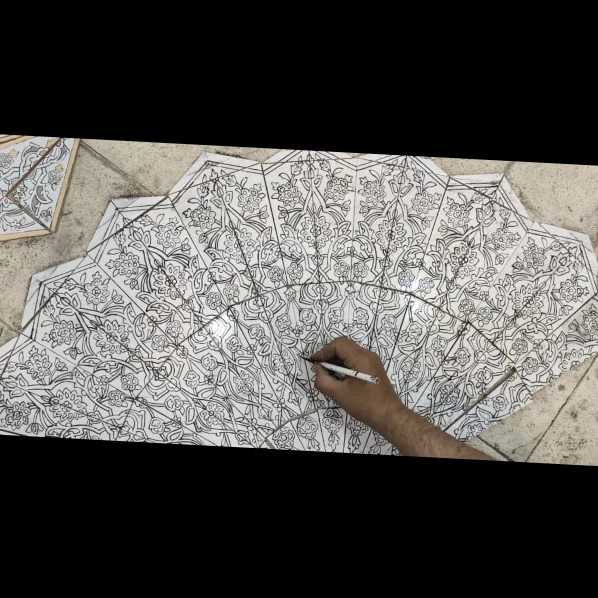کاشی سازی سنتی هفت رنگ اصحاب هاشمی در اصفهان