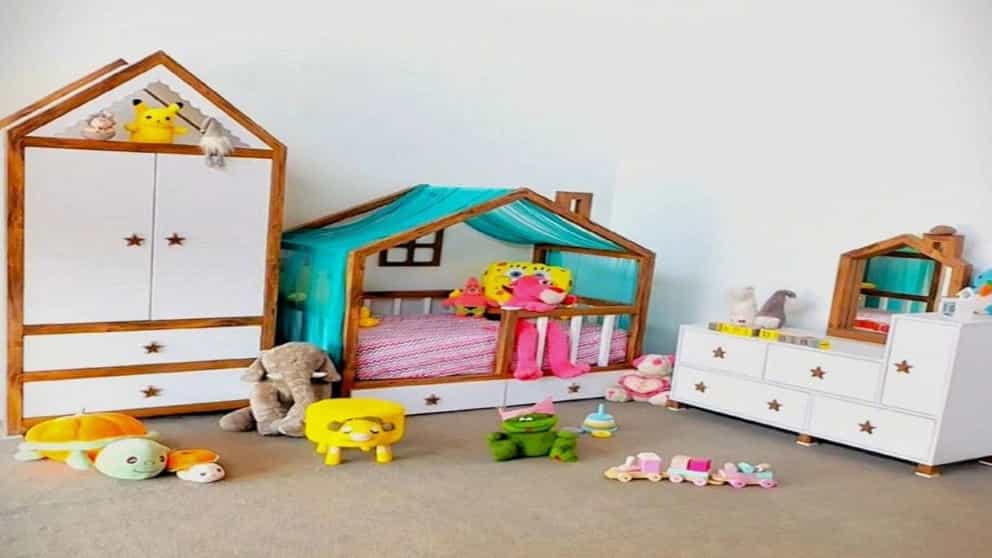 Components of children's bedroom and children's bedroom