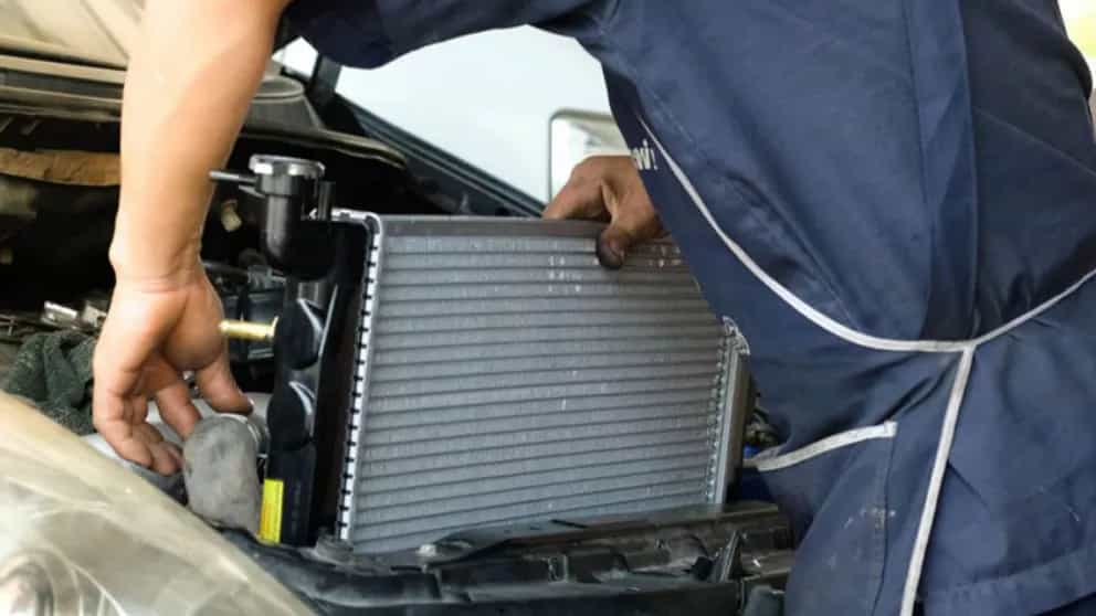 What is the cause of car radiator holes?