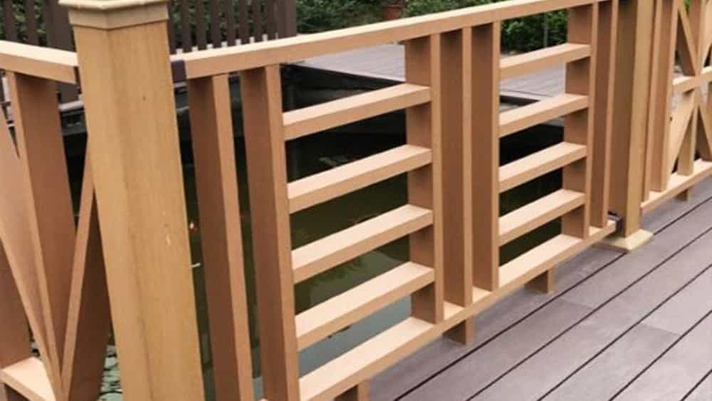 Components of a wooden fence