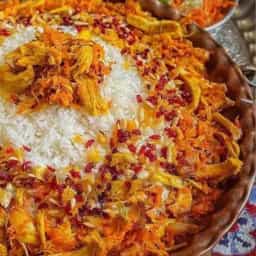 أرز شيرازي بالجزر