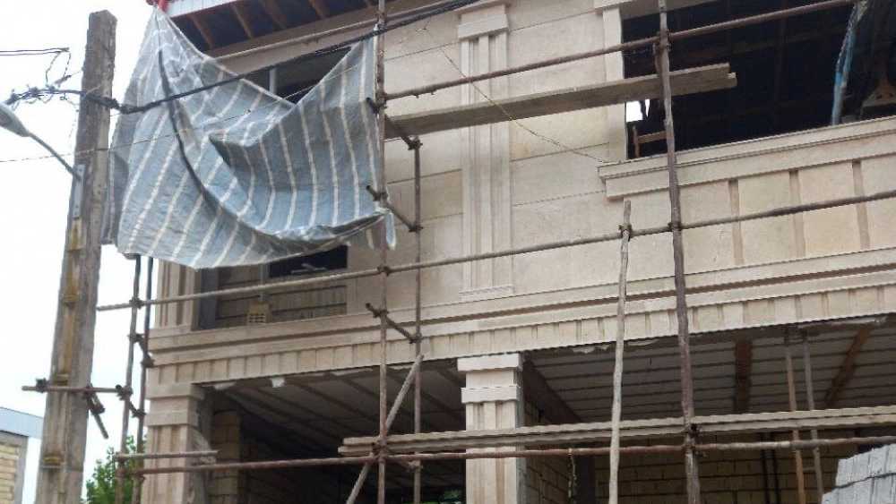 Namakari Ahmadi implementation of all types of facade and building stone mosaic work in Amlesh