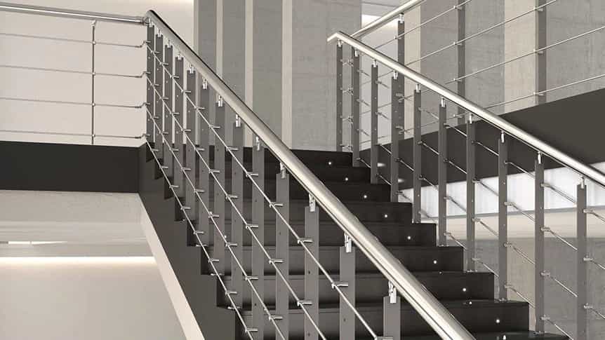 Interior decoration design, implementation and installation of steel and glass fence in Lahijan