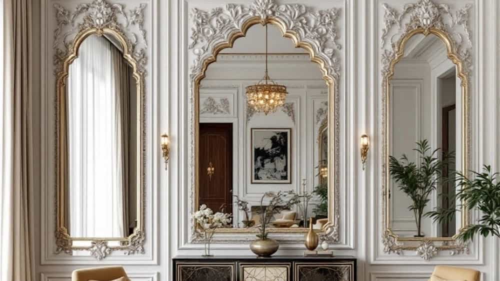 The composition of plastering and mirroring; New Model of Interior Decoration in Tehran