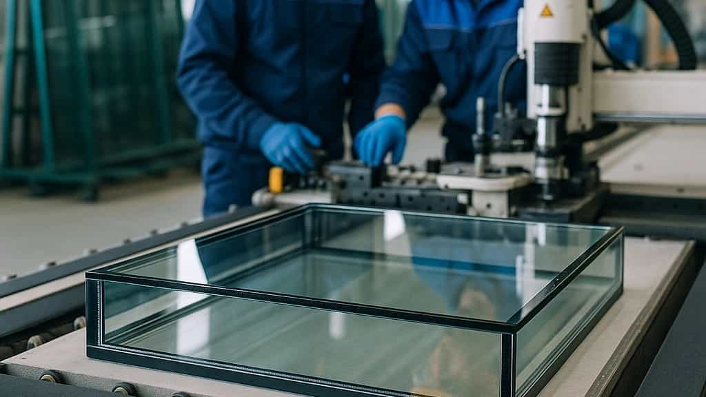 Production of quality double glazed glass in Gilan Monastery Workshop