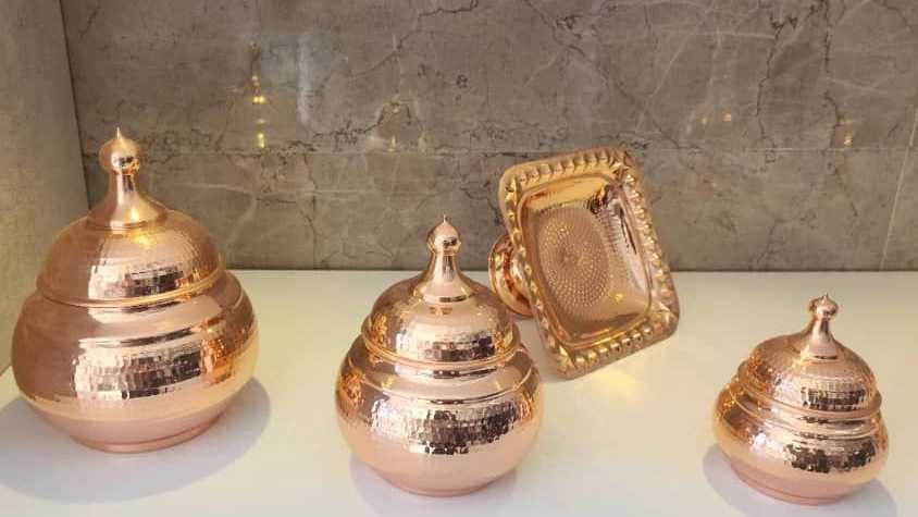 Fazli Copper Workshop, Copper Decorative Containers in Zanjan
