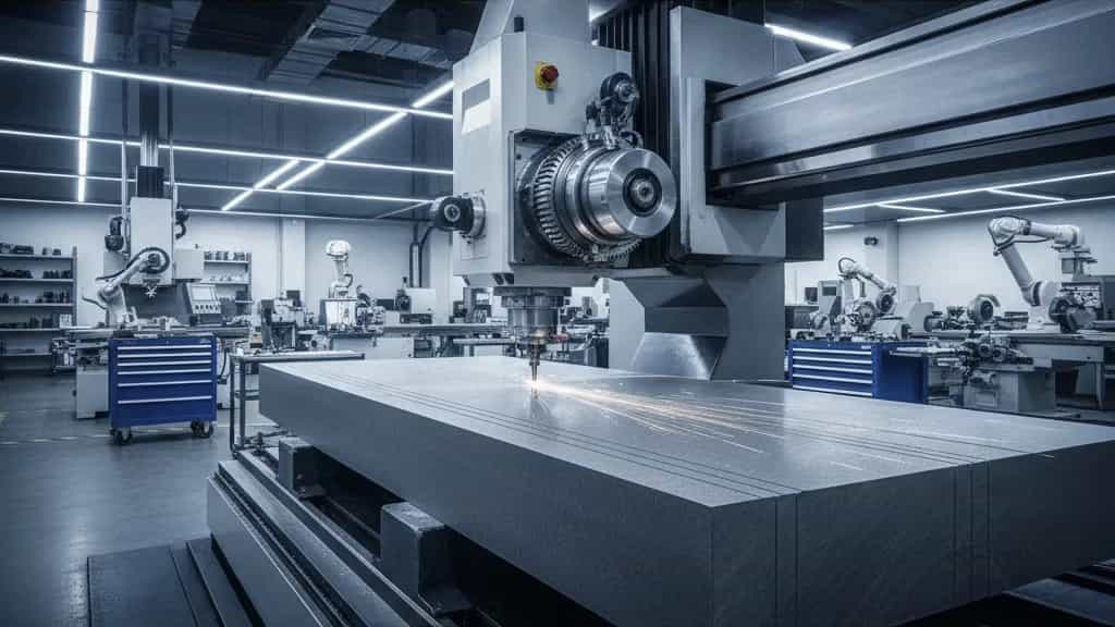 Precision machining of flat stone up to 2 meters long and CNC milling in Tehran