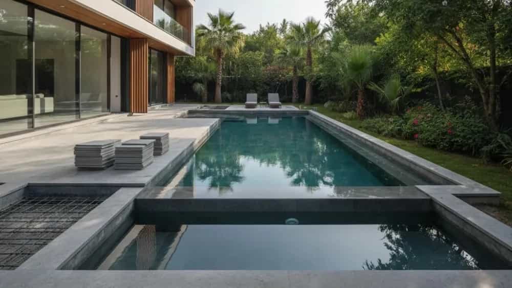 Design and construction of swimming pool in Chamestan with the best quality and cost