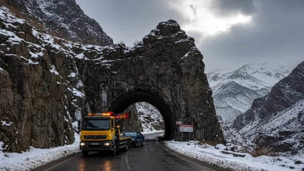 Rukh pass and Rukh tunnel in Shahrekord