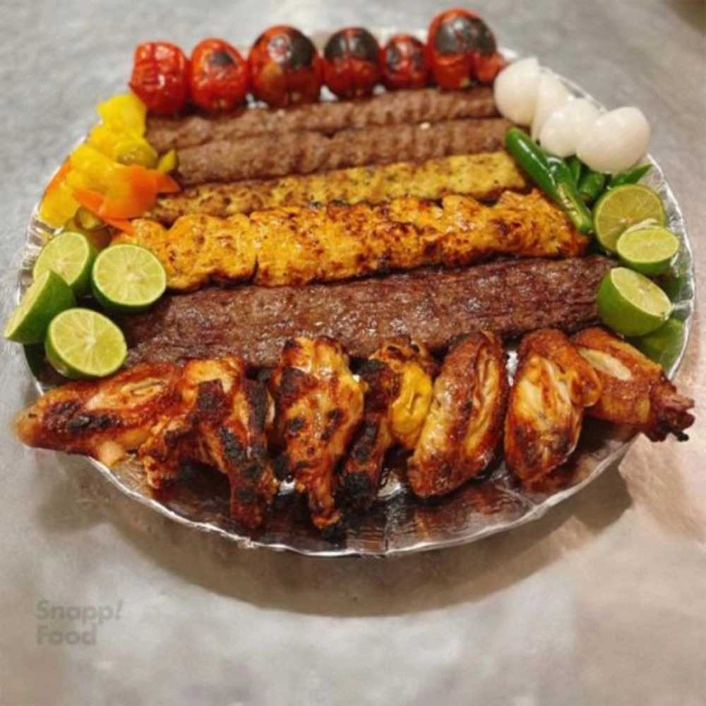Barbecue tray for four