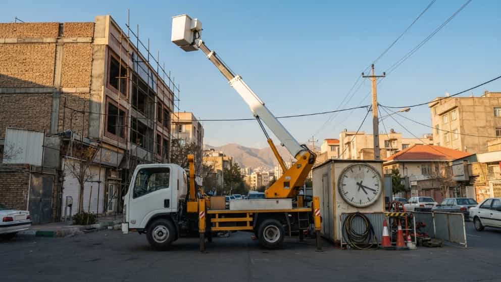 Hourly rental price of a basket crane