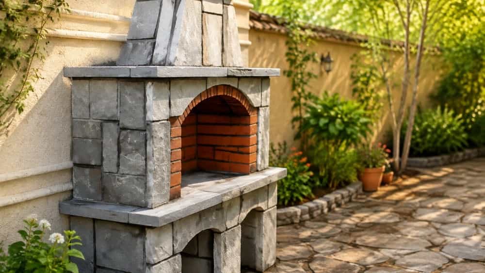 Construction of a barbecue fireplace in the north of Gilan