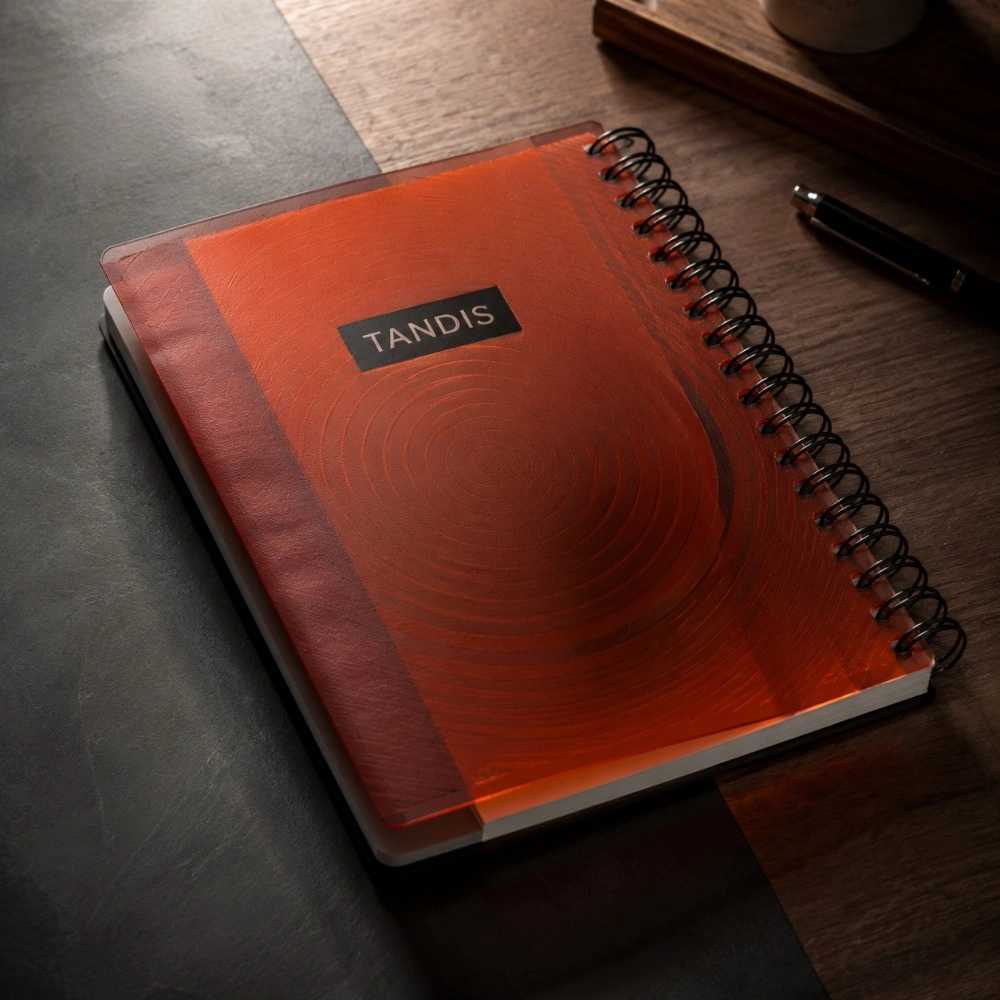 دفترچه فنری TANDIS جلد اکریلیک نارنجی
