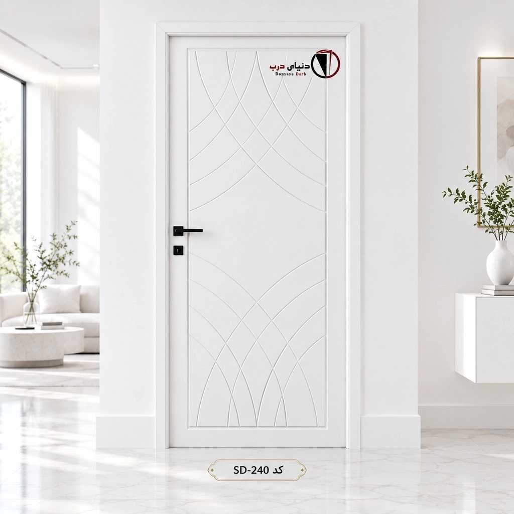 درب MDF/PVC سفید