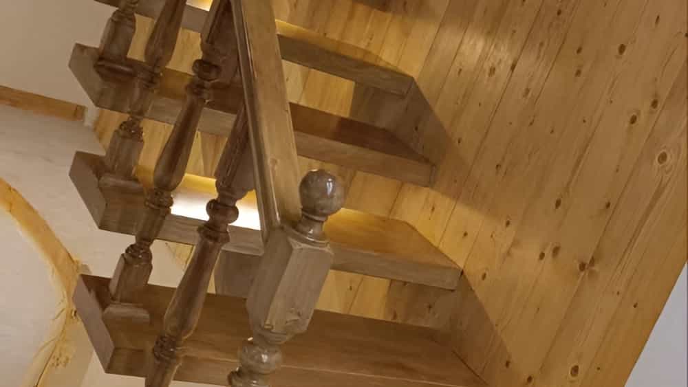 Inquiring about the price of a prefabricated round staircase from a carpentry workshop in Baharestan