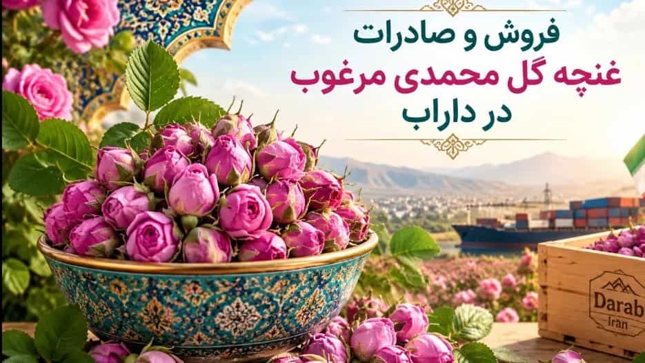 Sale and export of high-quality rose buds in Darab