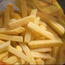 Semi-prepared and frozen Shulen potato wedges in Mashhad
