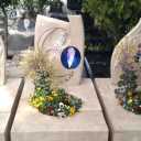 Tombstone and modern agate stonework in Tehran