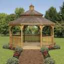 Construction of wooden pavilions of Nilvana Green Space Group in Tehran