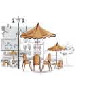 Pedram electric and arm awnings and umbrellas in Tehran