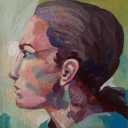 Painting on canvas by Mrs. Hejazi in Isfahan
