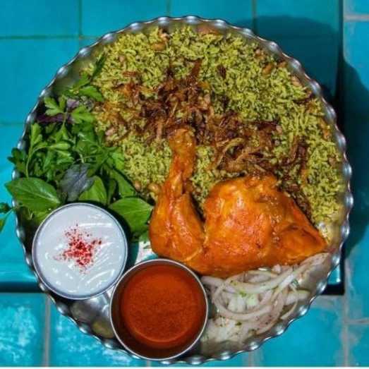 Shirazi bean pilaf with chicken