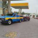 Gholam Hosseini's car rescue, the car is towed by a crane and a wheelbarrow in Kashan