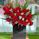 Ladybug flowers, sale of box flower bouquets in Mashhad
