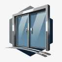 Oscar Door, construction of steel frame and aluminum automatic glass doors in Mashhad