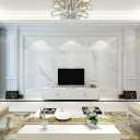 Interior decoration of stone sky, stone slab installation design and TV room in Isfahan