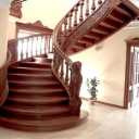 Qolani wood industry, implementation of wooden screw stairs and thermowood facade in Isfahan