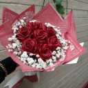 Everlasting ribbon roses, order ribbon bouquets in Kuchsafhan