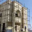 Demolition and reconstruction of Falahi building, plaster and ceramic reinforcement work in Lorestan