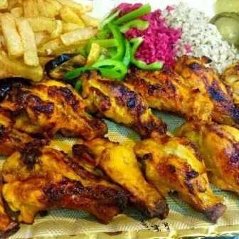 Saffron wings and shoulders