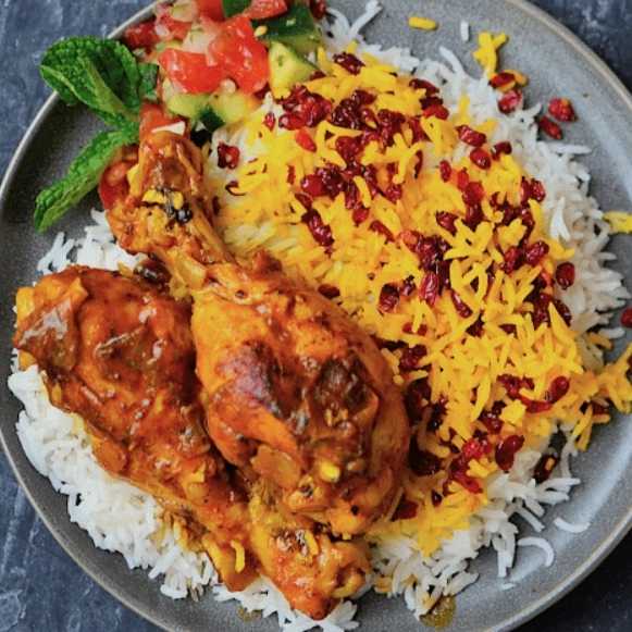 Barsherk pilaf with chicken