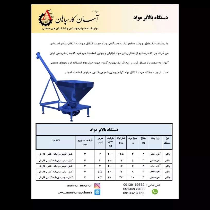 دستگاه بالابر مواد