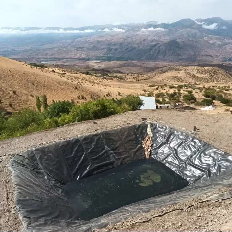 ورق ژئوممبران و استخر خاکی
