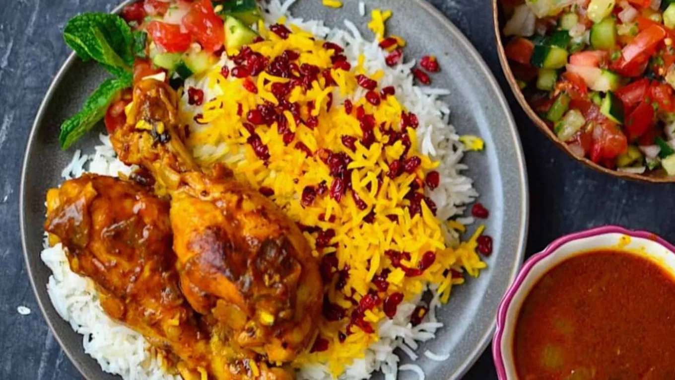 Barberry rice with chicken