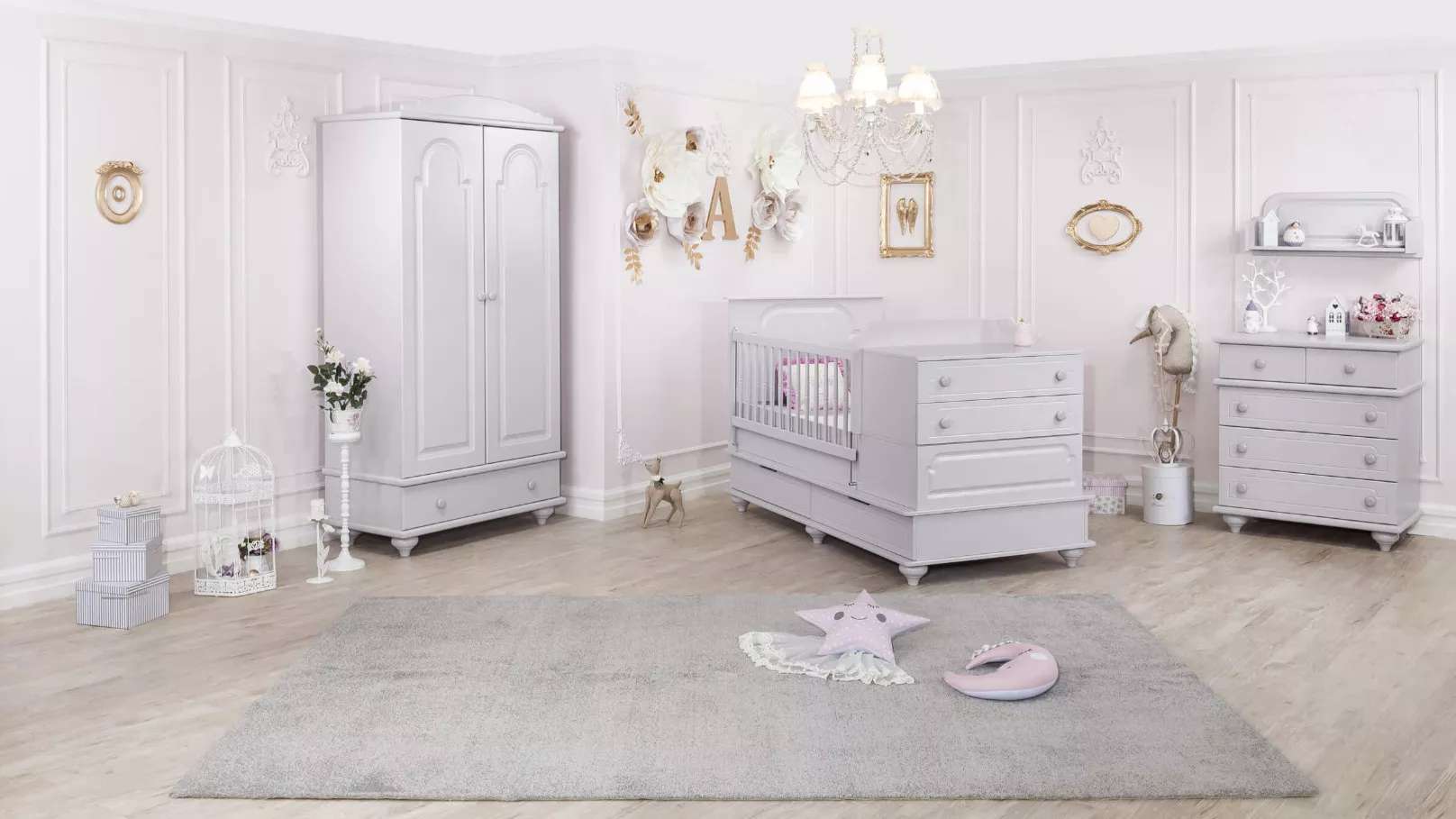 Beta wooden baby bed set