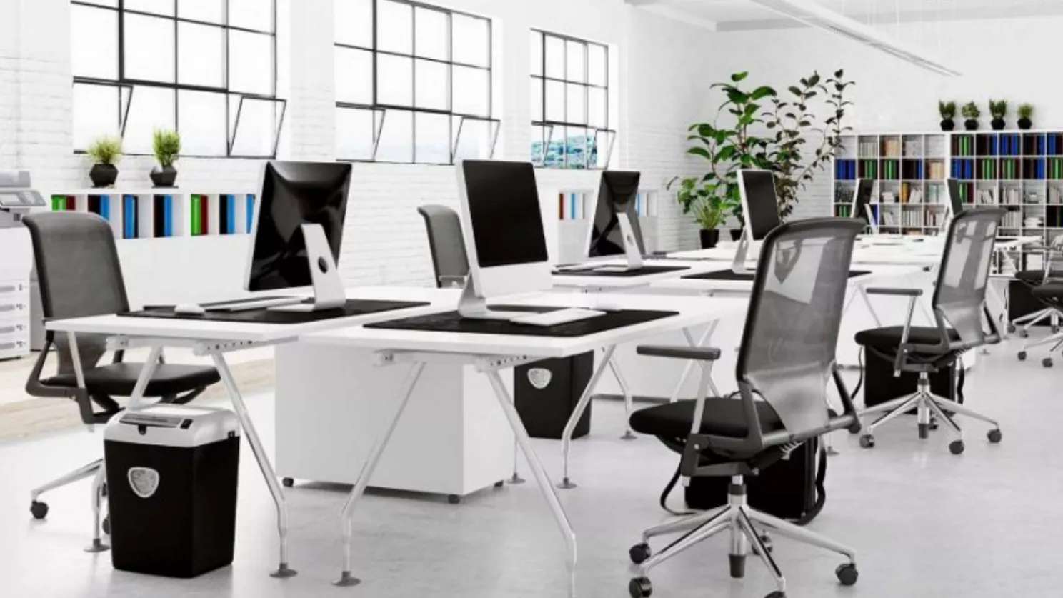 Office supplies, tables and chairs