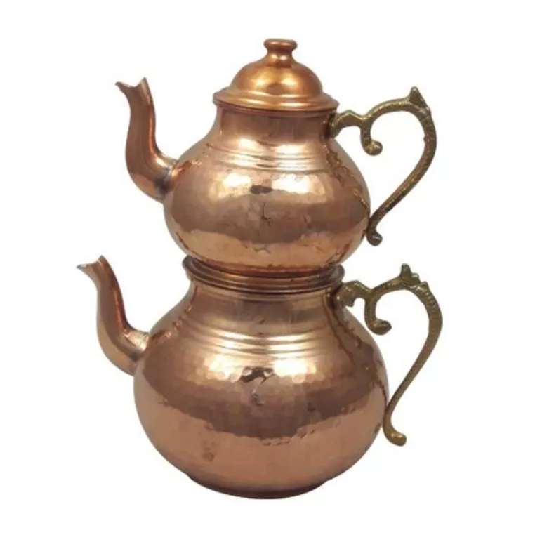 سماور و کتری قوری برنجی و استیل