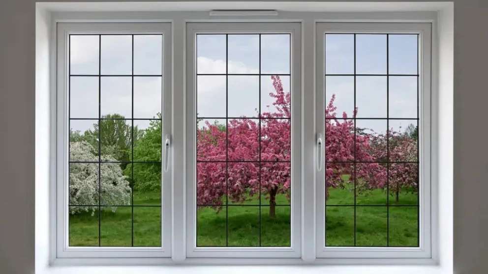 نافذة زجاجية مزدوجة UPVC