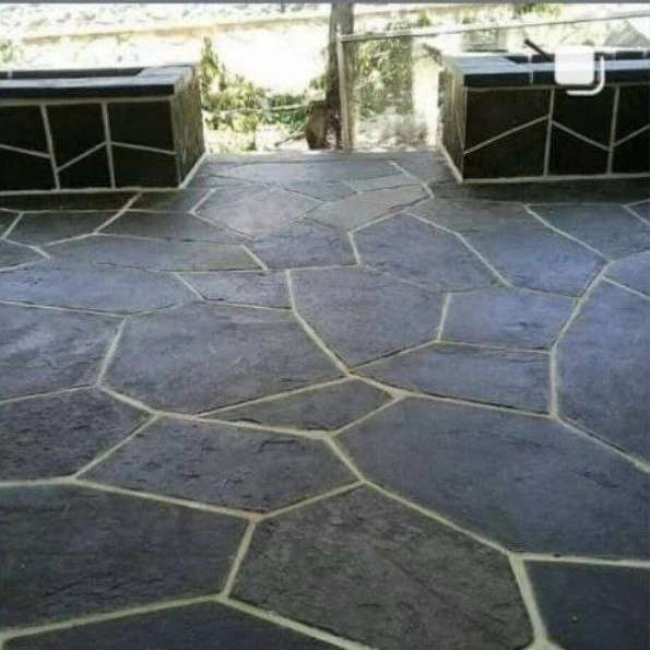 اجرای سنگ ورقه ای