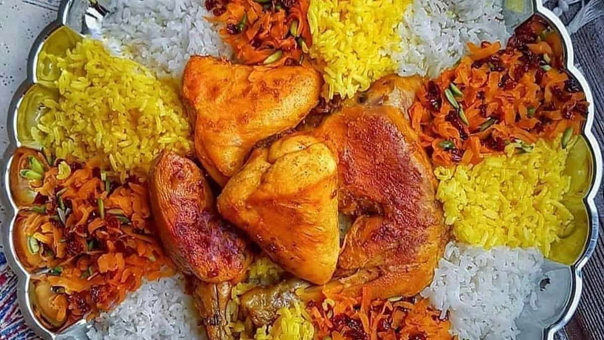 Preparing food outside for Nazbanu