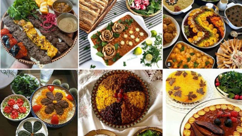 Preparing food outside for Nazbanu